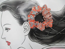 Load image into Gallery viewer, Kimono Scrunchie, Silk Scrunchy, Ship from USA, Vintage Fabric Upcycled
