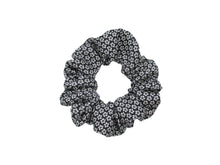 Load image into Gallery viewer, Unisex Black Silk Upcycled Kimono Scrunchies, Ship from USA
