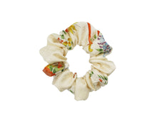 Load image into Gallery viewer, Elegant Floral Kimono Silk Scrunchies, Japanese Fabric
