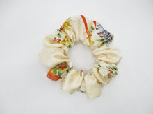 Load image into Gallery viewer, Elegant Floral Kimono Silk Scrunchies, Japanese Fabric

