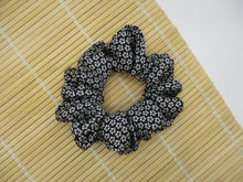 Load image into Gallery viewer, Unisex Black Silk Upcycled Kimono Scrunchies, Ship from USA
