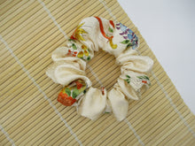 Load image into Gallery viewer, Elegant Floral Kimono Silk Scrunchies, Japanese Fabric
