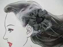 Load image into Gallery viewer, Unisex Black Silk Upcycled Kimono Scrunchies, Ship from USA

