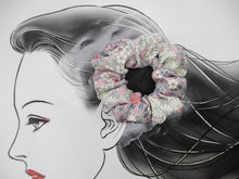 Load image into Gallery viewer, Light Purple Silk Kimono Simple Scrunchies, Upcycle Handmade
