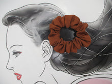 Load image into Gallery viewer, Simple Brown Eco Friendly Silk Kimono Scrunchies Elegant Beautiful
