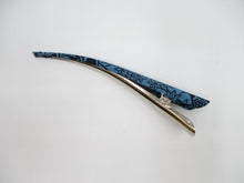 Load image into Gallery viewer, Blue Japanese Silk Kimono Fabric Covered Alligator Kimono Hair Clip
