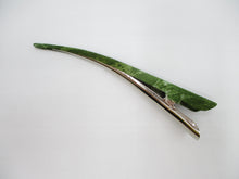 Load image into Gallery viewer, Green 130mm 5 1/8 inch Long Kimono Clip, Minimalist Metal Alligator Clip
