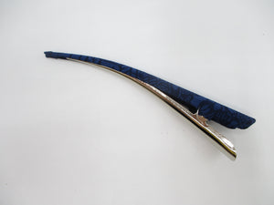 Blue Katazome Japanese Vintage Silk Simple Kimono Hair Clip