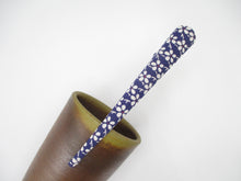 Load image into Gallery viewer, Purple Floral Silk Japanese Fabric Kimono Alligator Hair Clip
