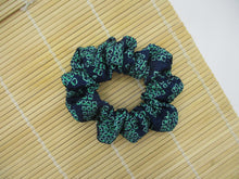 Load image into Gallery viewer, Japanese Fabric Ponytail Holder, Silk Kimono Vintage Upcycled Handmade Purple

