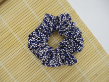 Load image into Gallery viewer, Purple Kawaii Silk Kimono Scrunchies, Japanese Vintage Fabric Hair Accessory

