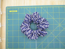 Load image into Gallery viewer, Purple Kawaii Silk Kimono Scrunchies, Japanese Vintage Fabric Hair Accessory
