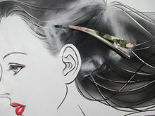 Load image into Gallery viewer, Statement Kimono Clip, Tomesode Minimalist Hair Stick 130mm Metal
