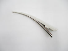 Load image into Gallery viewer, Minimalist 130mm Long Fabric Metal Hair Clip, White 5 1/8 inches
