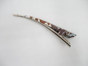 Eco Friendly Kimono Hair Clip, Long Metal Alligator Clip