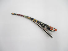 Load image into Gallery viewer, Kimono Black Floral Silk Fabric Long Clip Ship from USA 130mm
