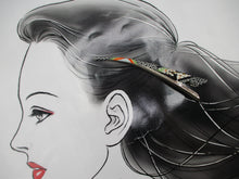 Load image into Gallery viewer, Elegant Recycled Vintage Kimono Fabric Covered 130mm Clip
