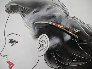 Eco Friendly Kimono Hair Clip, Long Metal Alligator Clip