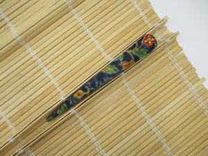 Colorful Statement Silk Fabric Simple Hair Slide, Kimono Accessory