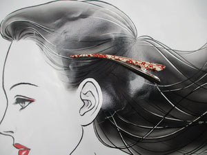 Kimono Long Minimalist Hair Accessory, Hair Slide Brown