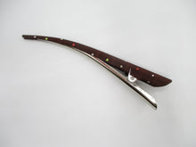 Load image into Gallery viewer, Minimalist Long Metal Kimono Hair Clip, Ship from USA, Upcycled Silk Fabric
