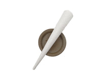 Load image into Gallery viewer, Minimalist 130mm Long Fabric Metal Hair Clip, White 5 1/8 inches

