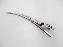 Load image into Gallery viewer, Elegant Upcycled Eco Friendly Kimono Hair Clip, 130mm Alligator Clip
