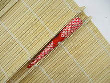 Load image into Gallery viewer, Red Shibori Kimono Shibori Silk Clip, Metal Long Clip
