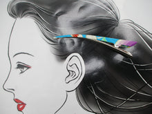 Load image into Gallery viewer, Statement Kimono Clip, Minimalist Simple Metal Long Hair Clip
