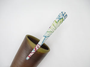 Katazome Long Silk Kimono Hair Clip Ship from USA