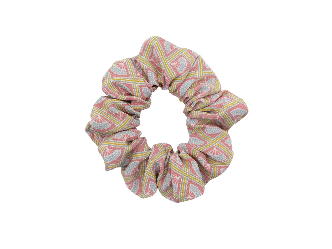 Silk Recycled Kimono Scrunchie, Ship from USA Upcycled Salmon Pink