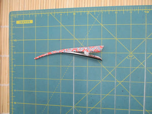 Pink and Gray Long Kimono Hair Clip
