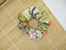 Load image into Gallery viewer, Floral Silk Kimono Scrunchies, Japanese Fabric Hair Tie
