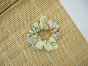 Silk Kimono Fabric, Japanese Vintage Fabric Scrunchy Ship from USA