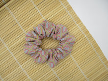 Load image into Gallery viewer, Silk Recycled Kimono Scrunchie, Ship from USA Upcycled Salmon Pink
