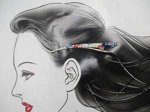 Big Hair Clip, Japanese Vintage Recycled Silk Kimono Hair Clip 130mm