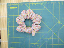 Load image into Gallery viewer, Silk Recycled Kimono Scrunchie, Ship from USA Upcycled Salmon Pink
