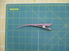 Load image into Gallery viewer, Purple Tiny Flowers Kimono Hair Clip, Long 130mm Alligator Clip, Ship from USA
