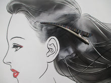 Load image into Gallery viewer, Kimono Hair Clip, Japanese Upcycled Kimono Hair Accessory Wabi Sabi
