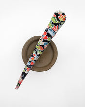 Load image into Gallery viewer, Colorful Floral Silk Kimono Upcycled Simple Beak Clip, 130mm Ship from USA
