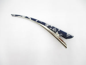 Blue Kimono Hair Clip, Minimalist Japanese Hair Claw Ship from USA