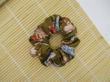 Load image into Gallery viewer, Beautiful Vintage Silk Kimono Scrunchies Brown Maple Momiji Ship from USA
