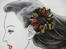 Load image into Gallery viewer, Vintage Silk Kimono Fabric Scrunchies, Japanese Hair Tie Statement
