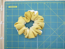 Load image into Gallery viewer, Yellow Hakkake Upcycled Vintage Silk Kimono Scrunchie Ship from USA
