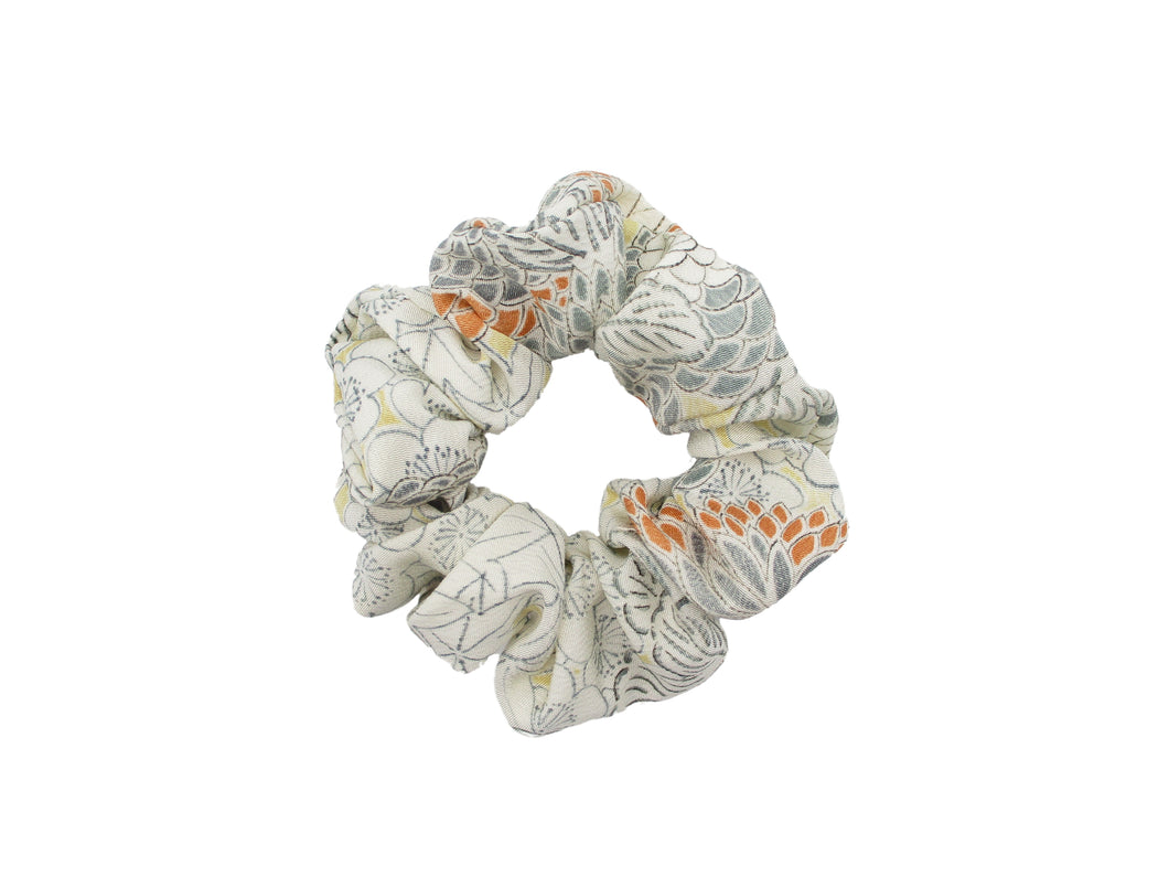 Eco Friendly Recycled Silk Kimono Scrunchies, Simple Kimono Hair Tie