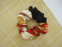 Load image into Gallery viewer, Tomesode Silk Kimono Scrunchies, Upcycled Hair Tie, Ship from USA
