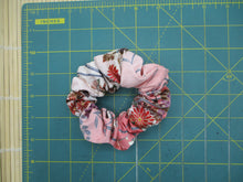 Load image into Gallery viewer, Silk Kimono Scrunchie Ship from USA Japanese Gift Idea Pink Floral
