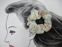 Load image into Gallery viewer, Eco Friendly Recycled Silk Kimono Scrunchies, Simple Kimono Hair Tie
