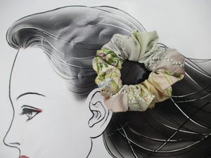 Silk Kimono Scrunchies Ship from USA Handmade Japanese Gift, Elegant
