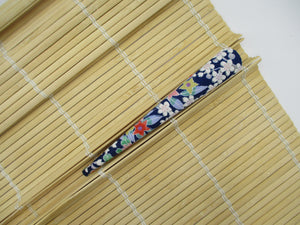 Floral Long Hair Clip, Upcycled Silk Kimono Hair Accessory